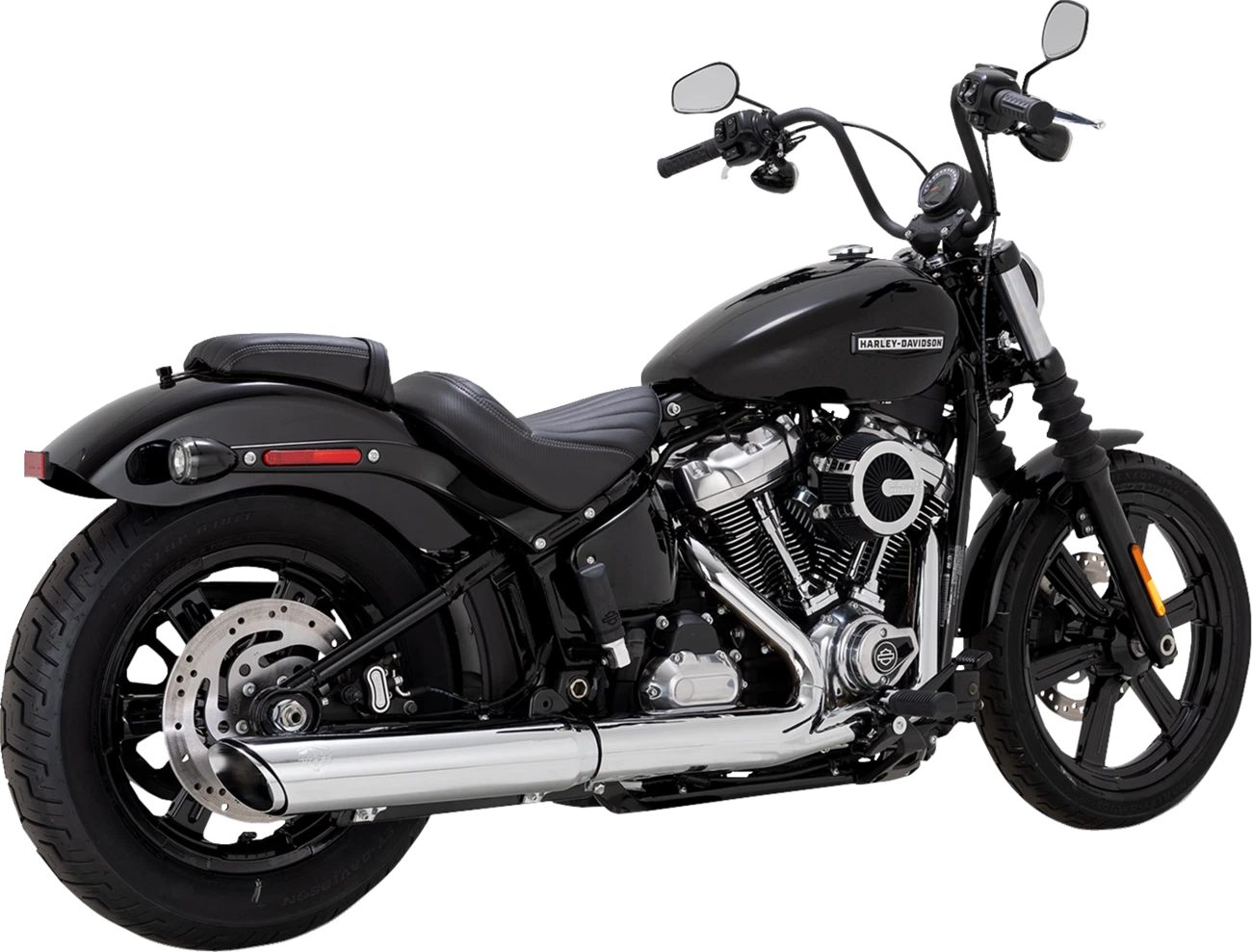 Twin Slash Slip-On Muffler for Harley-Davidson Softail (16750) Chrome
