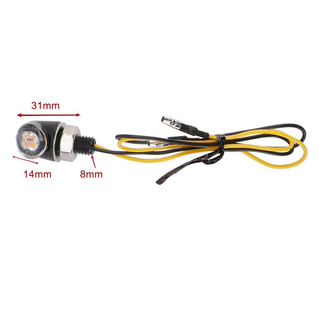 12V LED Turn Signal Indicator Light 8mm for Honda Motorcycle (Universal)