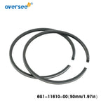 Piston Ring Set STD 50mm for Yamaha Outboard 2T 4/6/8HP (6G1-11610, 6G1-11610-00)