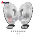 Set of 2 Rear Brake Rotors & Ceramic Brake Pads for Toyota Sequoia Land Cruiser (2008–2021)