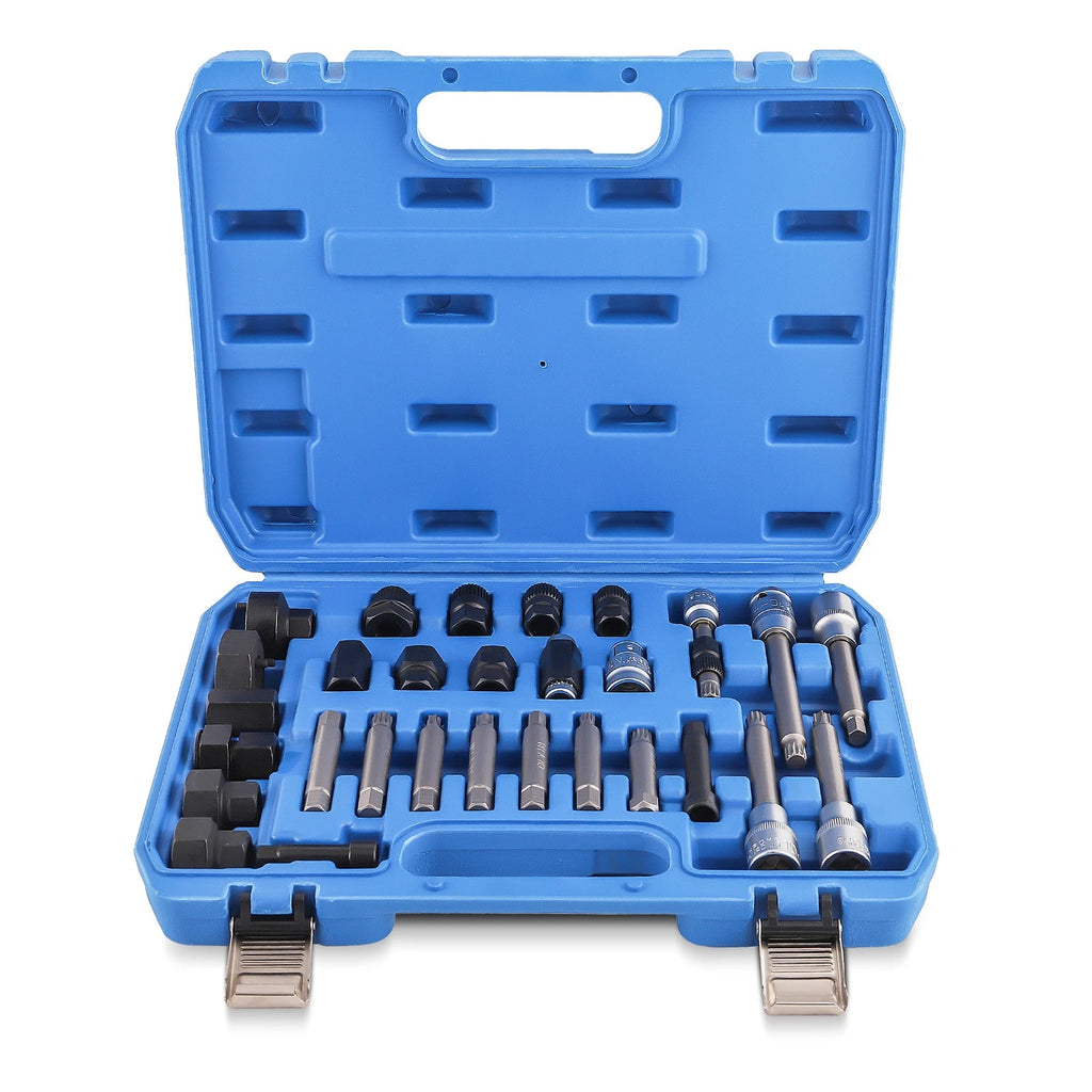 30Pc Alternator Kit for VW BMW Mercedes Audi (Carbon Steel Hex Bit Socket)