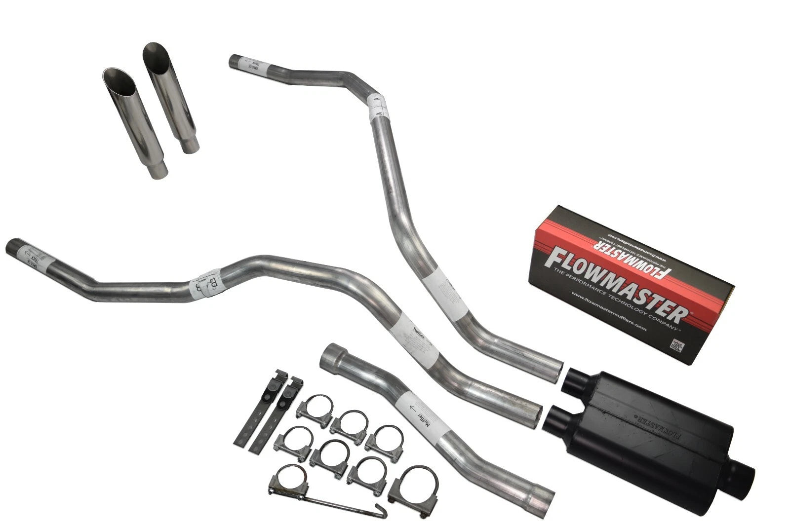 Dual Exhaust for Nissan Titan (2004–2006) 2.5" Flowmaster Super 44 Tip