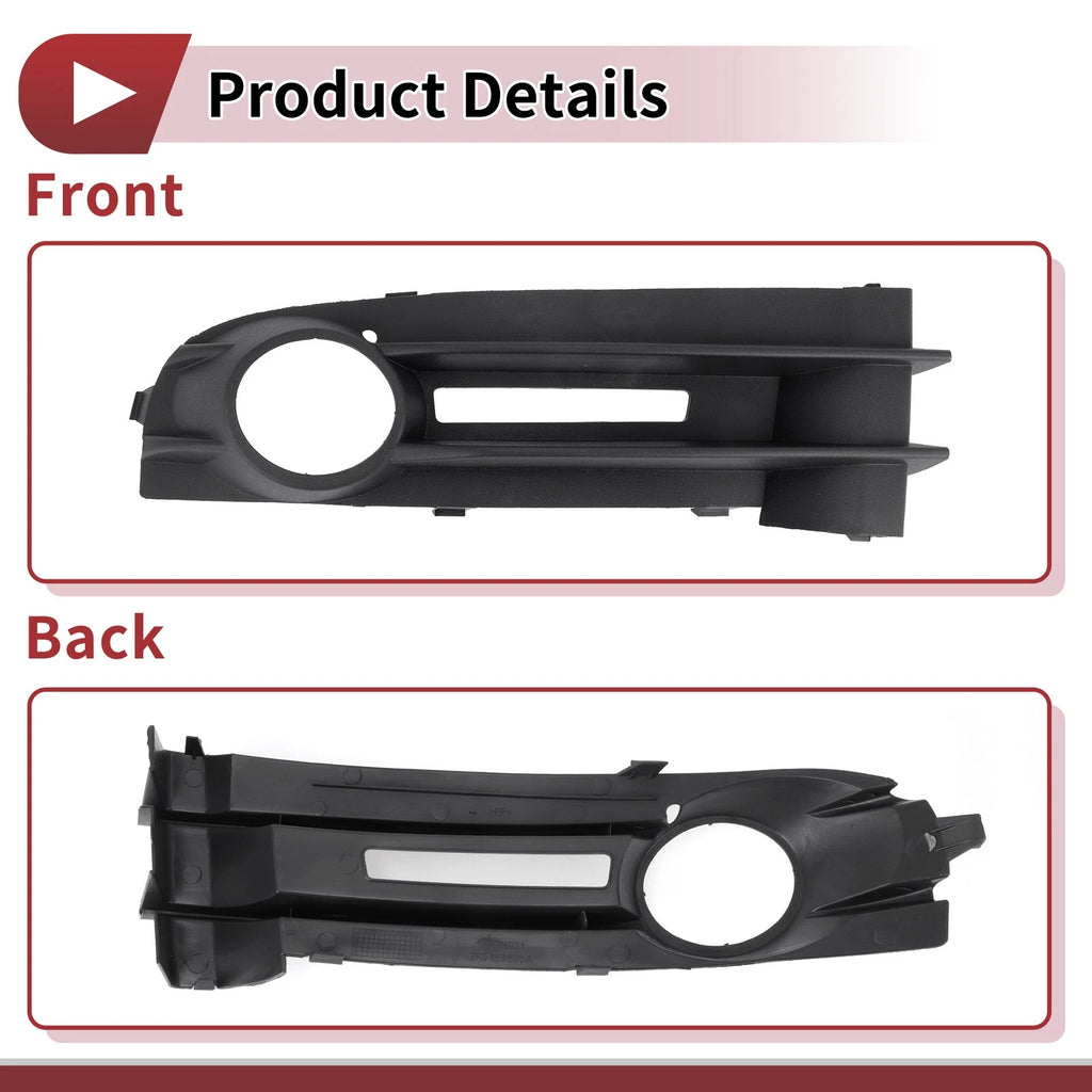 1 Pc Fog Light Grill for Volkswagen Caddy (2004–2010) No. 2K0853684A
