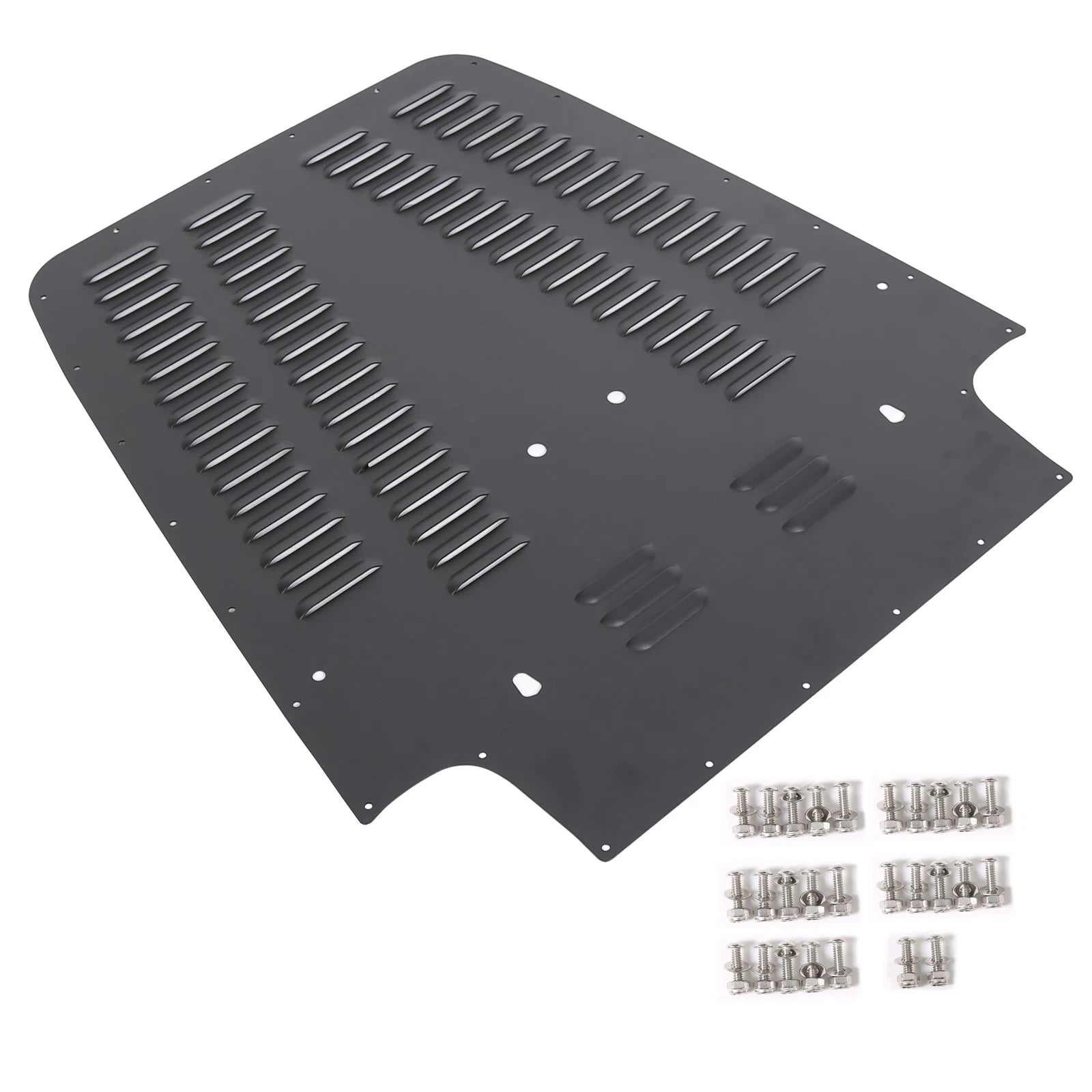 Front Vented Louver Hood Panel for Jeep Wrangler TJ (1997–2002) - Black