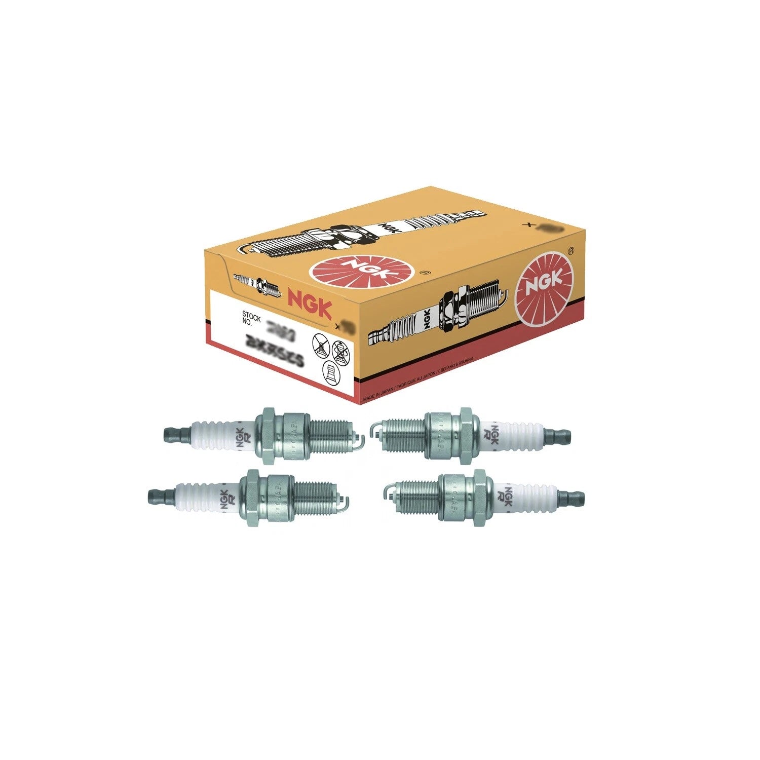 Set of 4 NGK Standard Nickel Spark Plugs for Chevy Chrysler Dodge Pontiac (L4)