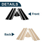 8 Pcs Door Pillar Window Trim for Honda Odyssey (2005–2008) Black