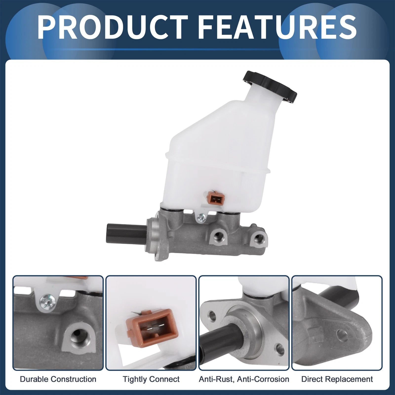 Brake Master Cylinder with Reservoir No. 585102P800 for Hyundai Santa Fe II (2006–2012)
