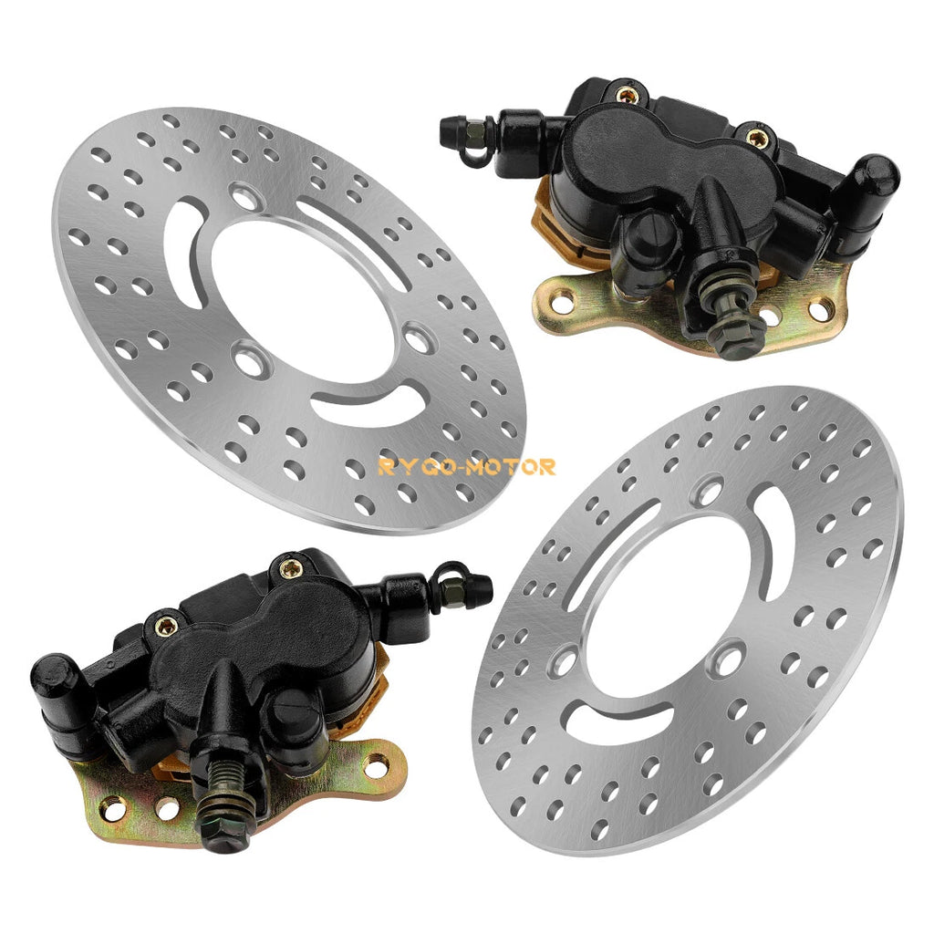 Front Brake Calipers & Rotors for Kawasaki Bayou 400 4x4 (1993–1999)