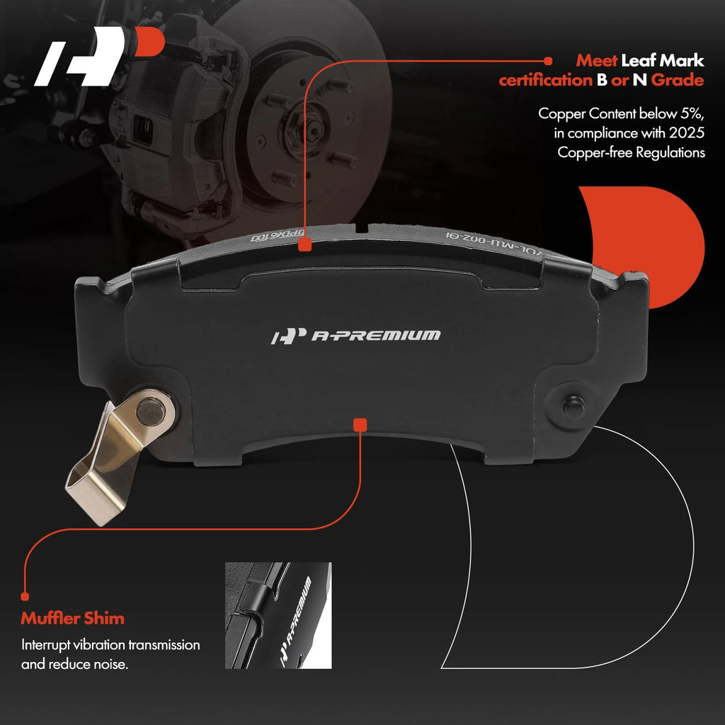 Front Ceramic Brake Pads for Chevrolet Metro Pontiac Firefly Suzuki (1990–1993)