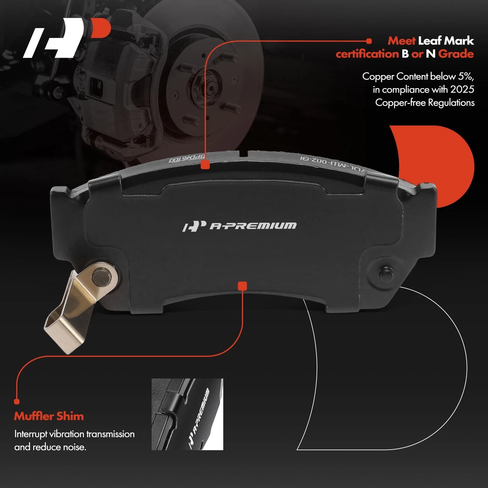 Front Ceramic Brake Pads for Chevrolet Metro Pontiac Firefly Suzuki (1990–1993)