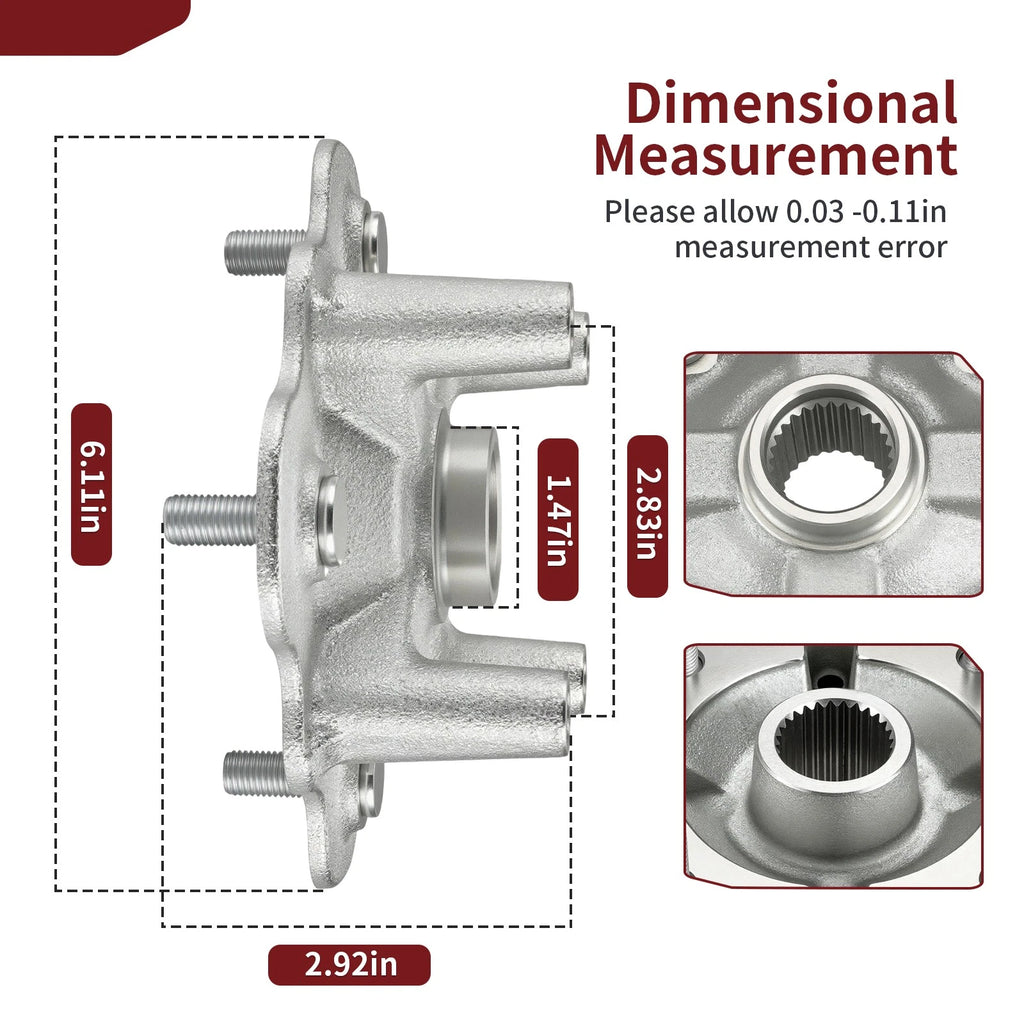 Front Left/Right Hub for Yamaha Bruin 350 (2004–2006) YFM350 YFM350FA