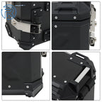 2X Hard Saddlebags for Motorcycle Tour Trunk Luggage & Mounting Bracket 36L