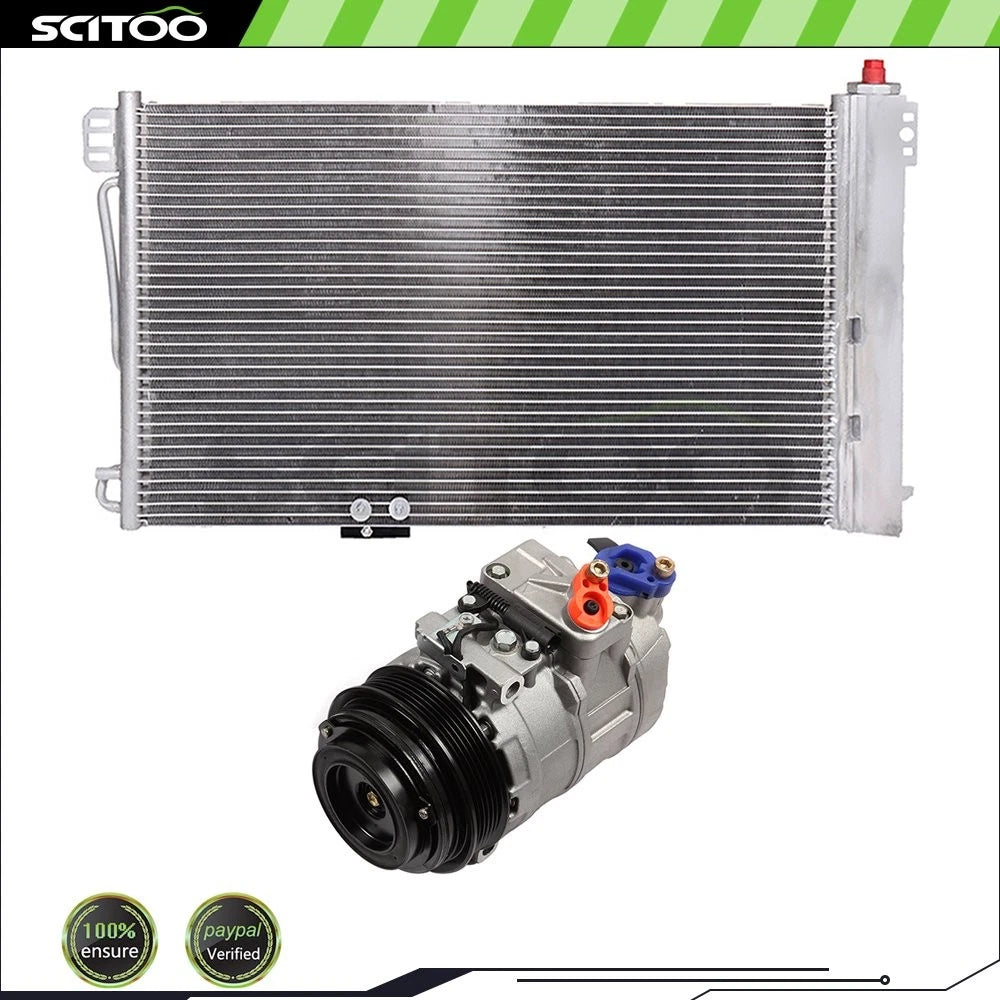 Condenser & Compressor for Mercedes-Benz CLK320, SLK55 AMG (2003–2008)