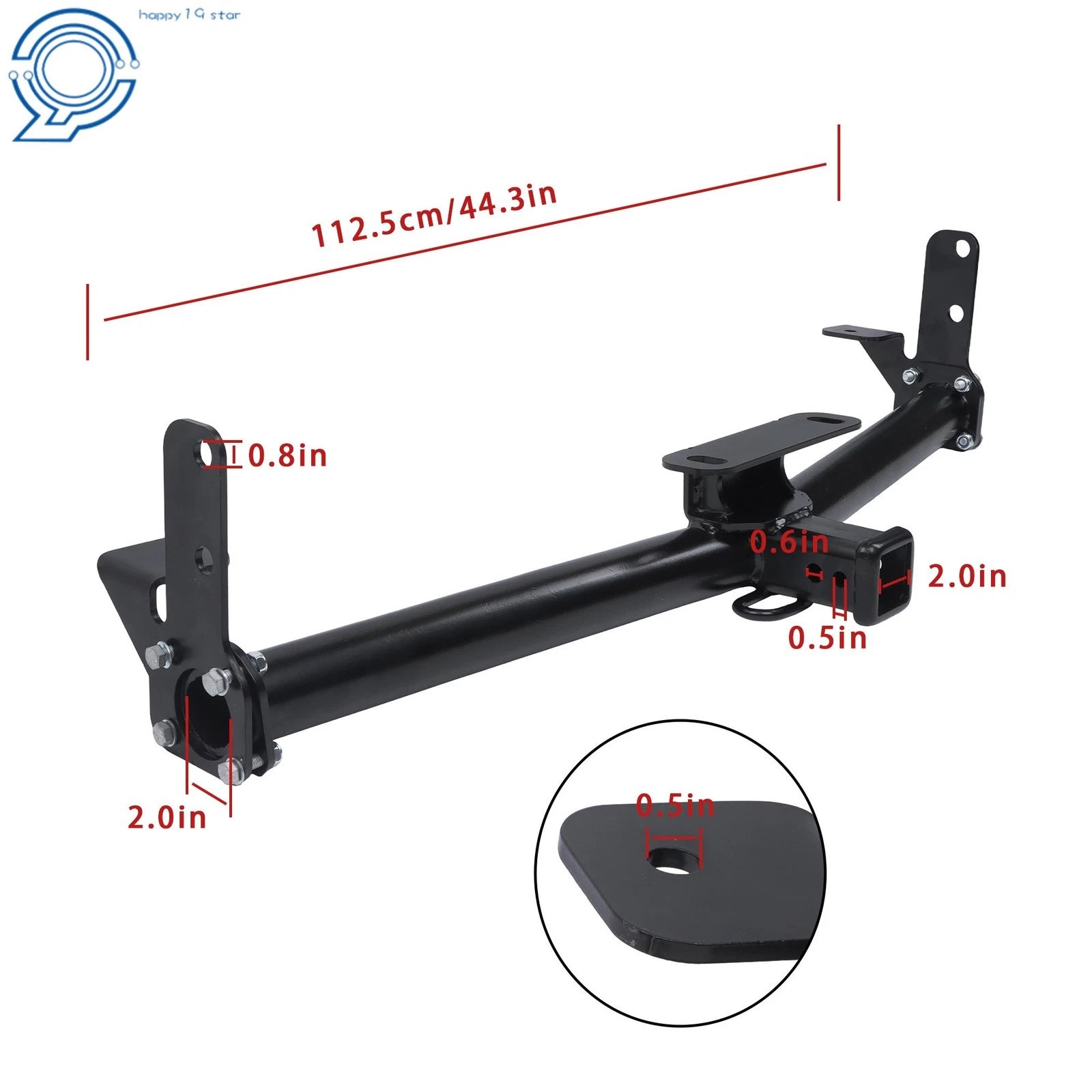 Class 3 Trailer Hitch Receiver Tow 2" for Chevy Equinox GMC Terrain (2005-2017)