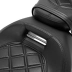 Driver & Passenger Seat & Backrest for Harley CVO Road Glide (2014-2023) Black