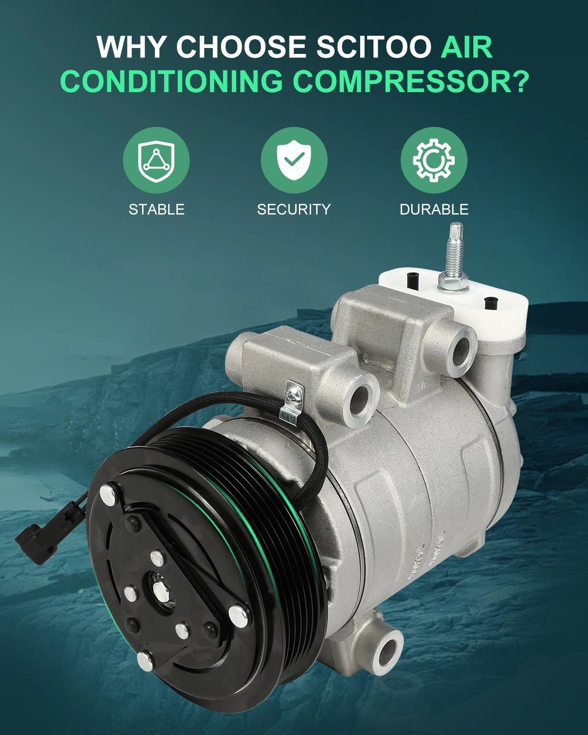 A/C Compressor for Chevrolet Equinox Pontiac Torrent (2006–2009) 3.4L