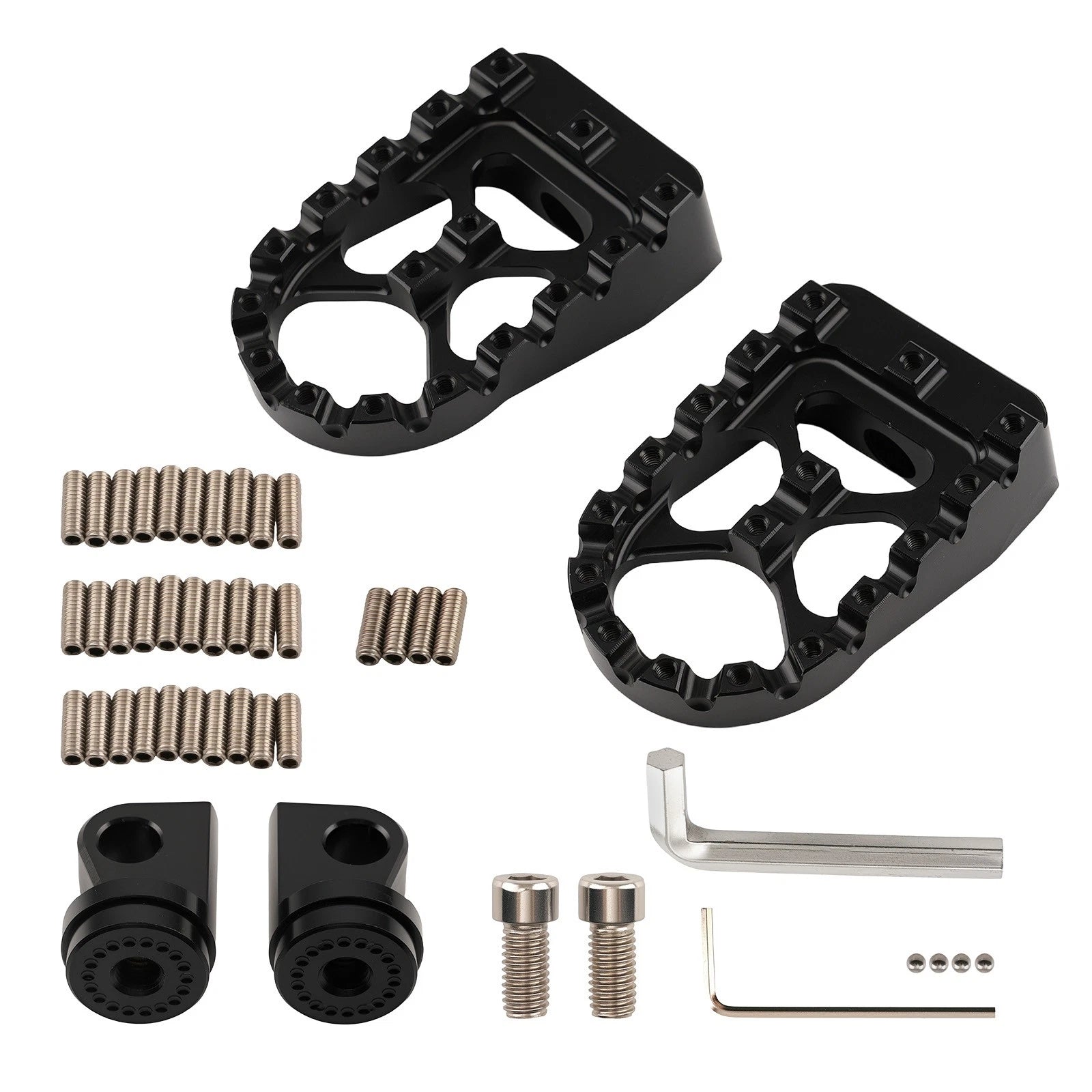Wide MX Style Foot Pegs for Harley Fatboy, Road Glide, Softail (Pair)
