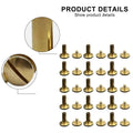 15 Pack Brass Screws for Leather Crafts (Wear Resistant Fasteners)