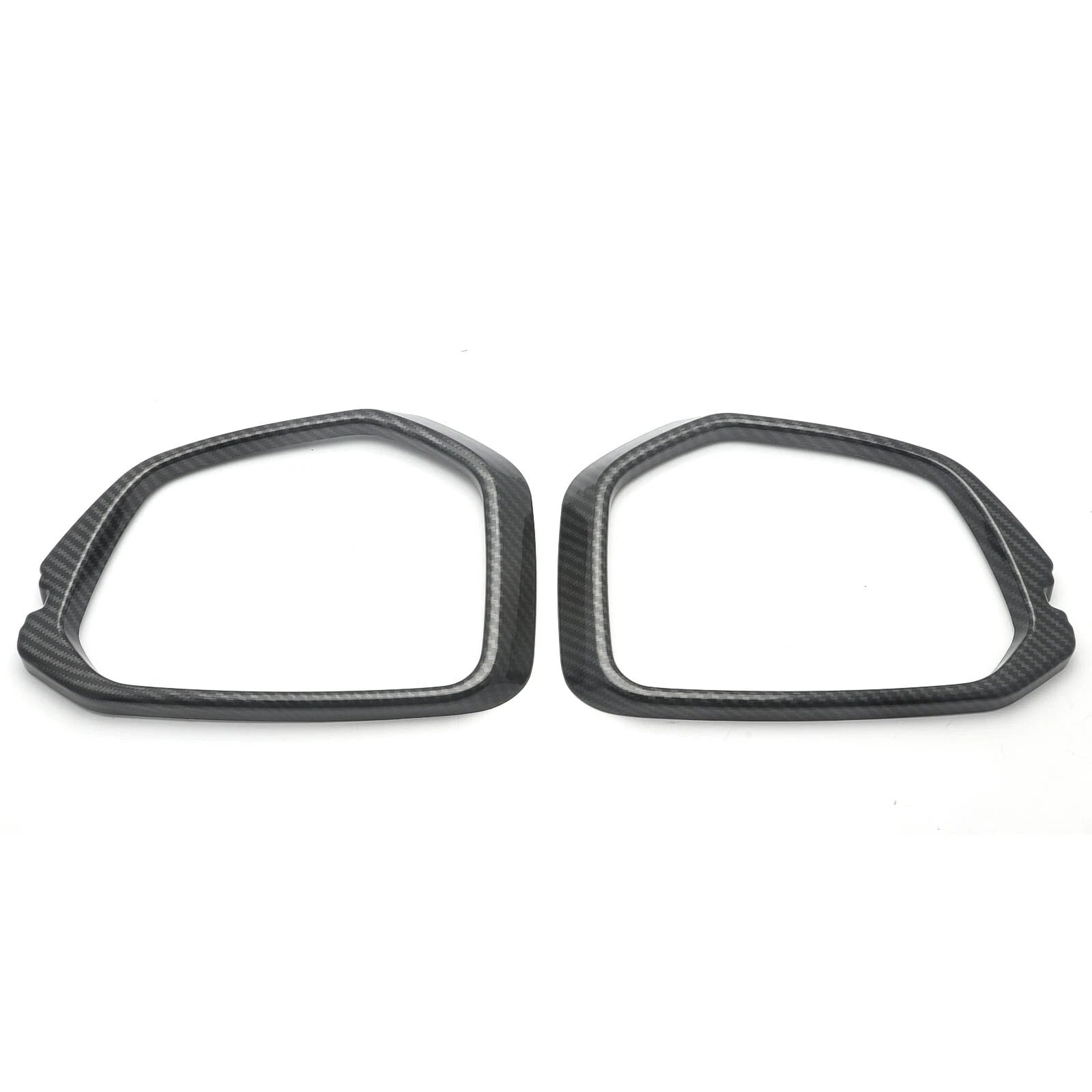 Carbon Fiber Pattern Mirror Rear View Bezel Trims for Honda Civic Type R (2016-2019)