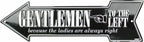 Metal Arrow Sign for Gentlemen (20" x 6")