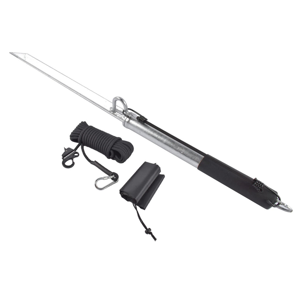 39'' Boat Anchor Pole with 50Ft Line and Hook for Shallow Water