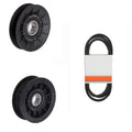 Idler Pulley Kit with Transmission Drive Belt for John Deere D140 D150 D160 D170