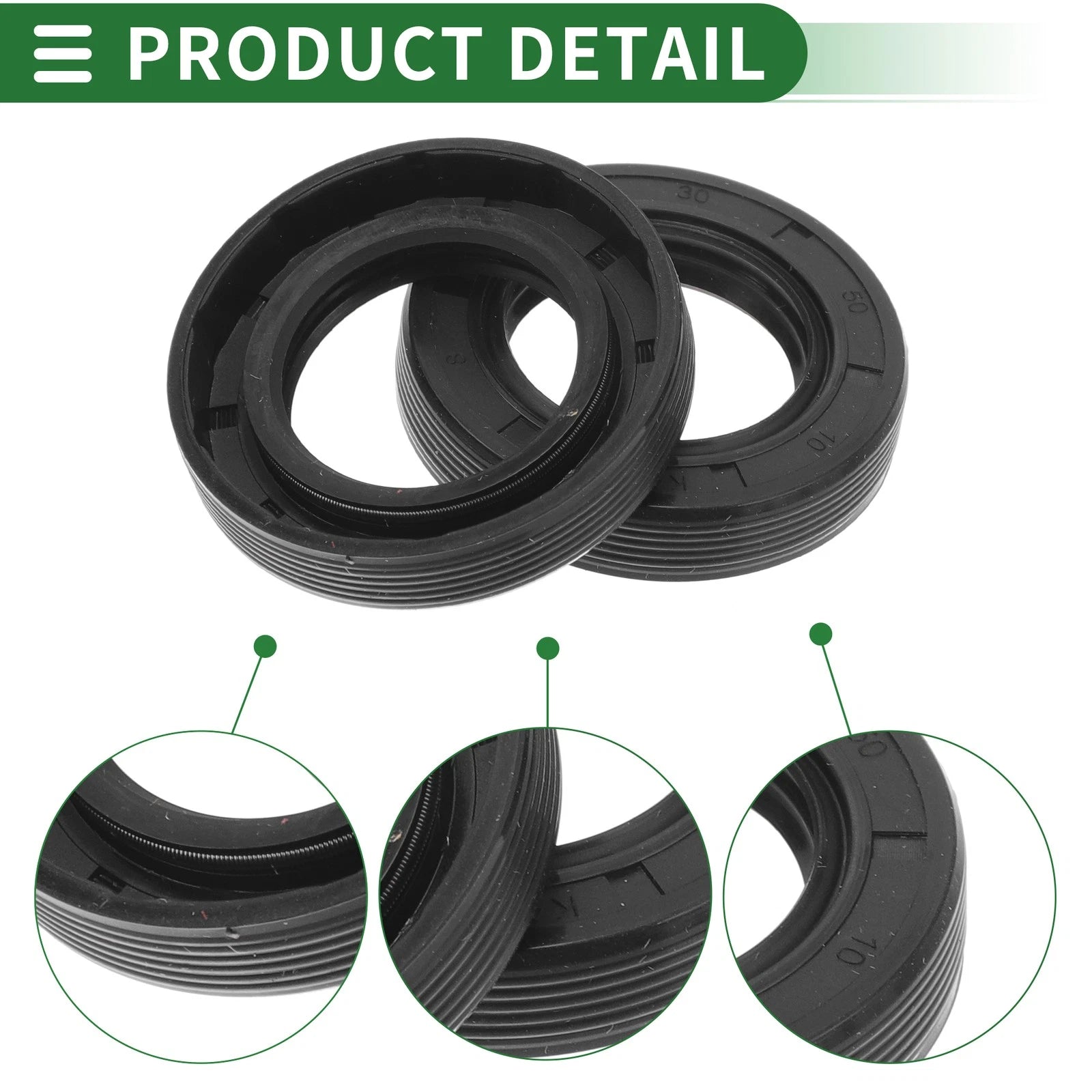 Set of 5 Oil Seal TG4 Lip Seal Ring 30x50x10mm NBR Rubber for Rotary Shaft