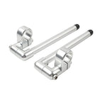 37MM Clip-On Handlebar for Universal Cafe Racer 7/8" Fork Tube Silver