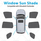 Set of 2 Magnetic Mesh Sun Shades for Mitsubishi Outlander (2021–2023)