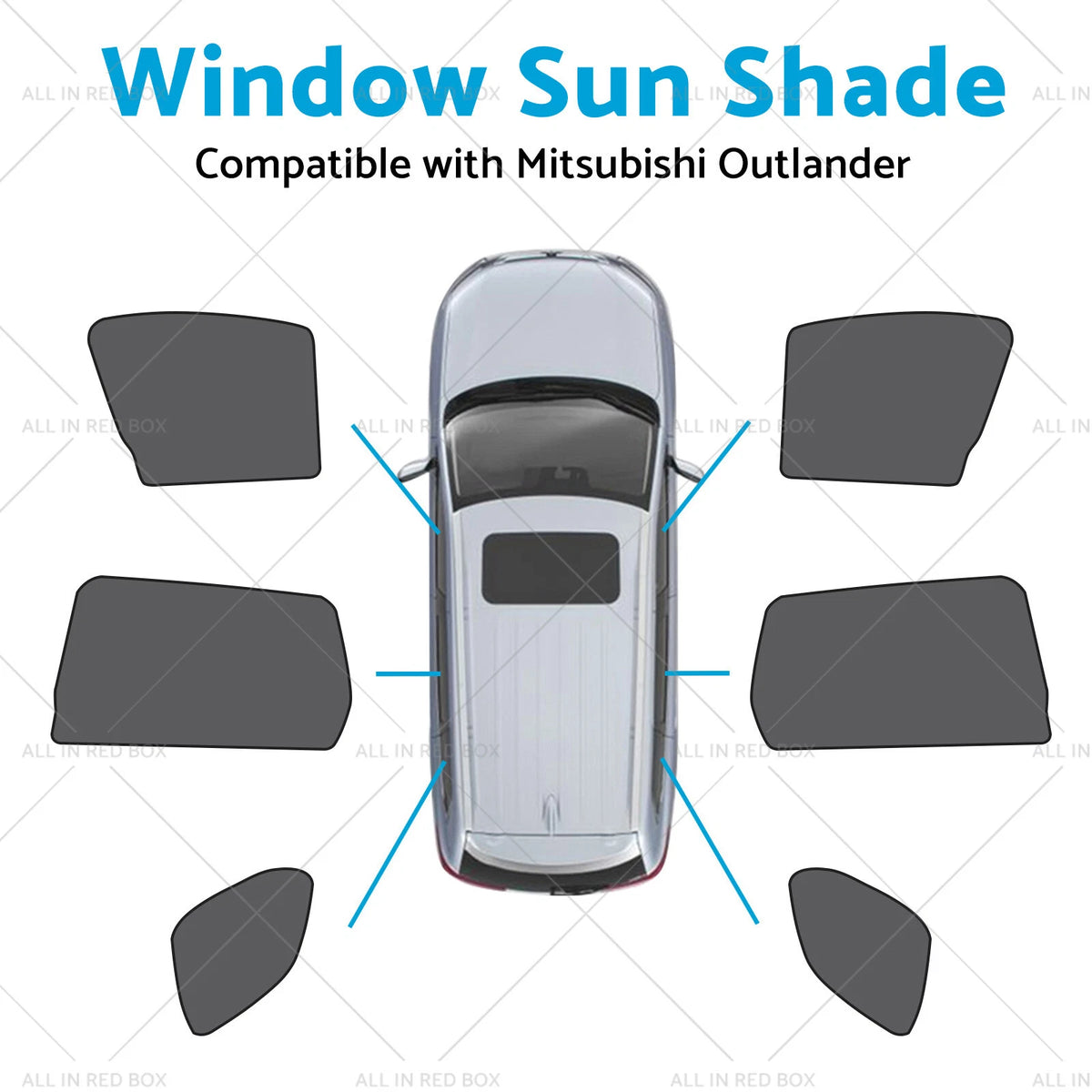 Set of 2 Magnetic Mesh Sun Shades for Mitsubishi Outlander (2021–2023)