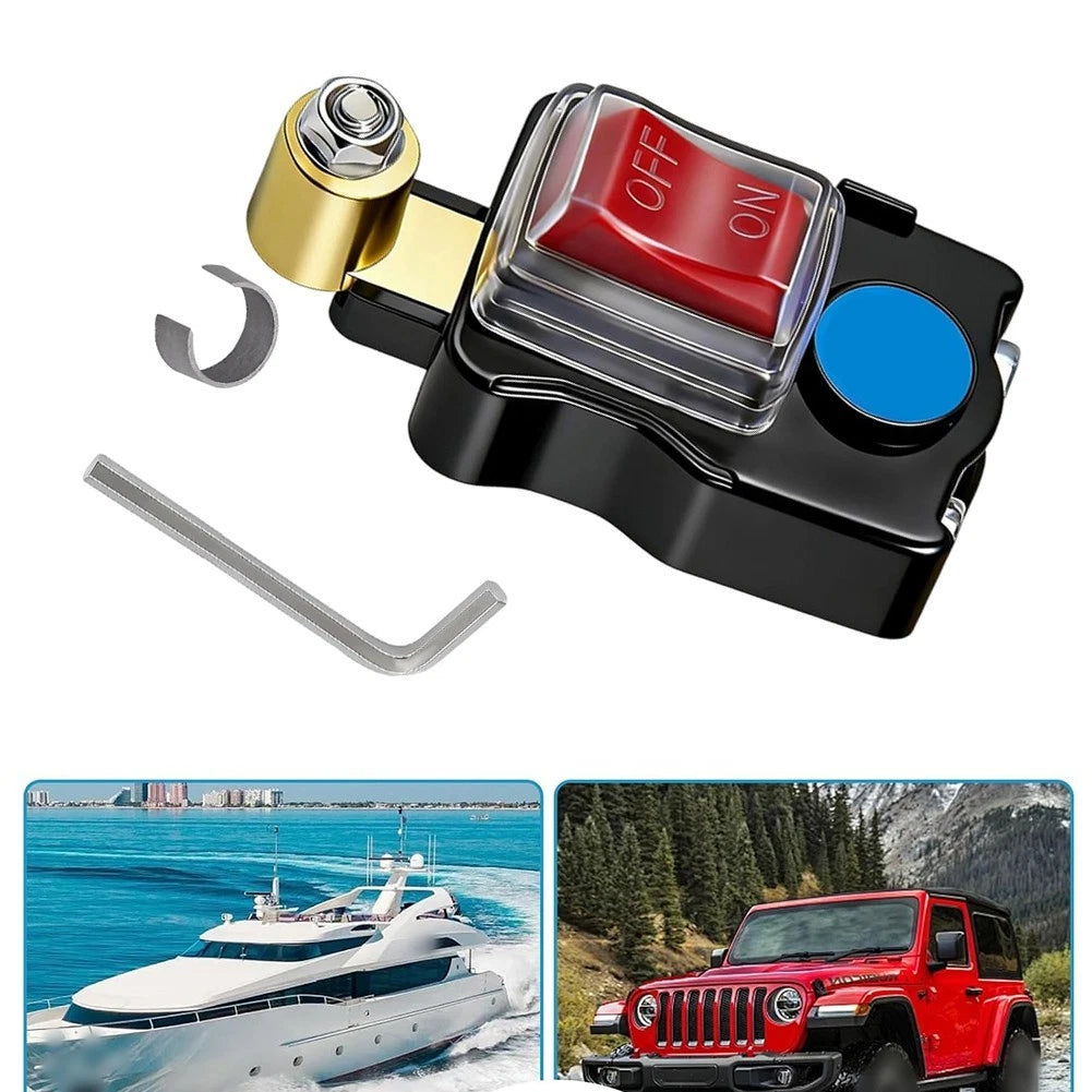 Battery Disconnect Switch for Cars Trucks Boats RVs (12V 24V)