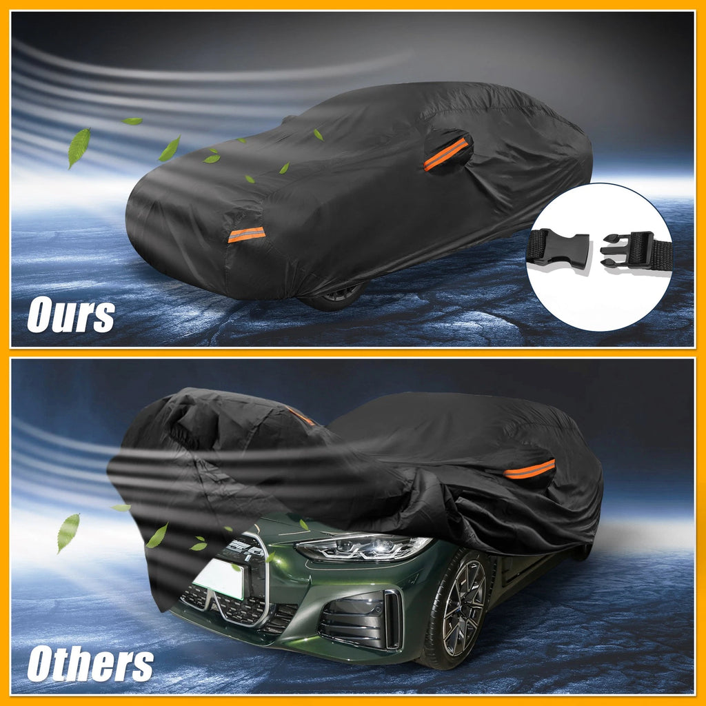 Waterproof Car Cover for BMW i4 (2022–2023) Black 190T-PU with Zipper