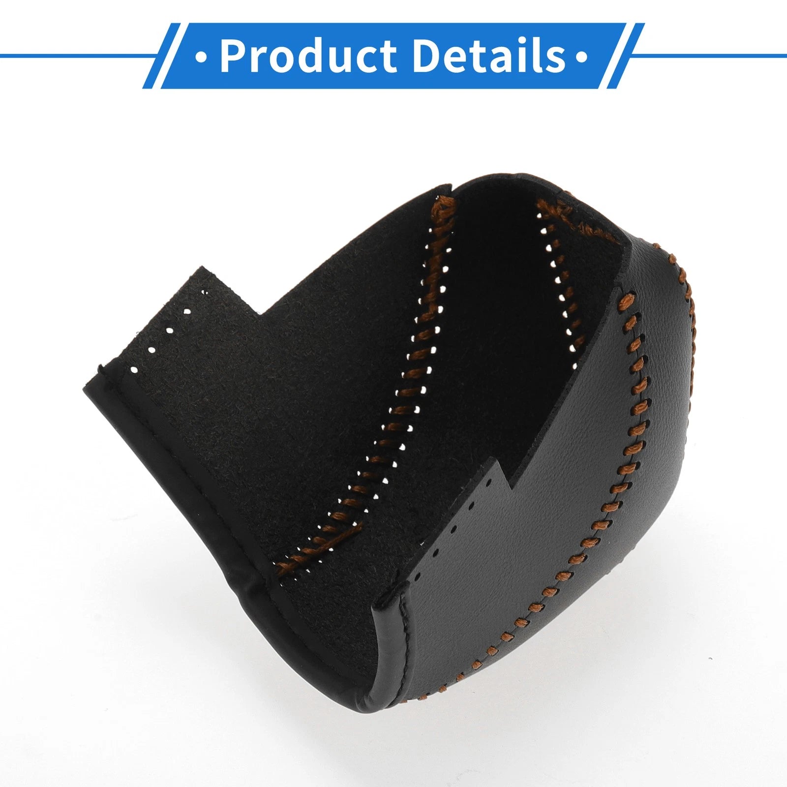 Set of 1 Gear Shift Knob Cover for Subaru Impreza  Black Brown Faux Leather