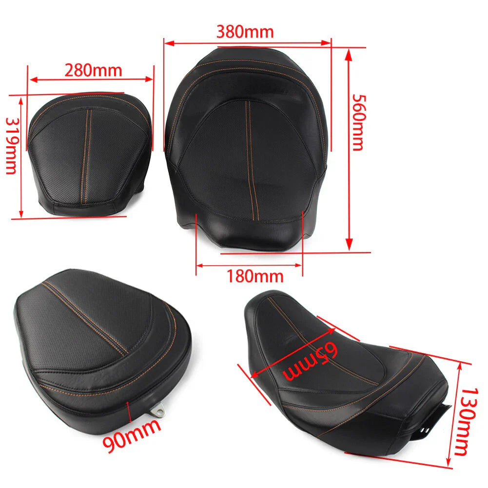 Low-Profile Driver Passenger Pillion Seat for Touring Road Glide CVO (2019-2022)