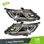 Set of 2 Headlights for Honda Odyssey (2018–2020) Halogen Clear Lens