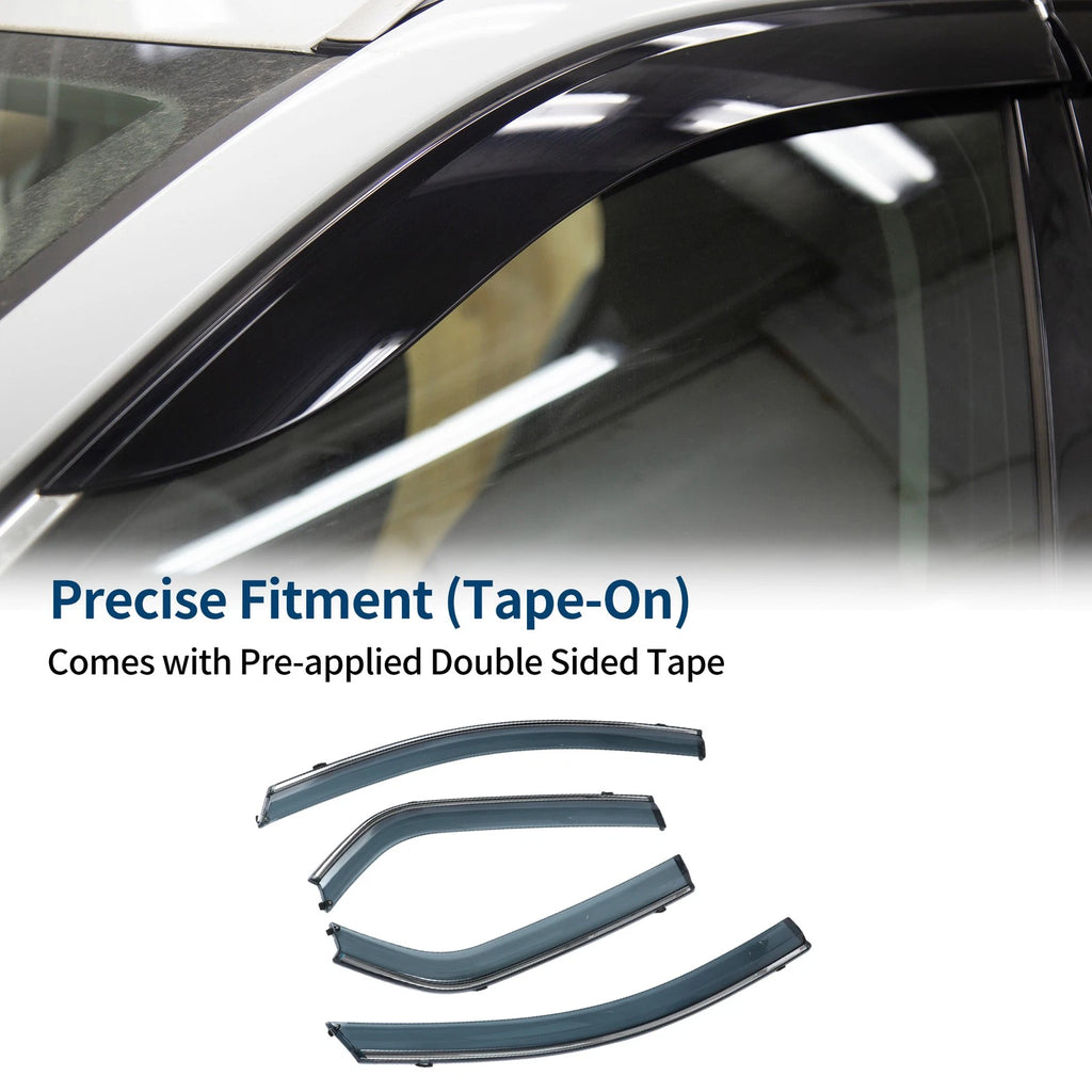 Set of 4 Window Deflectors for Honda Fit Sedan (2007–2008)