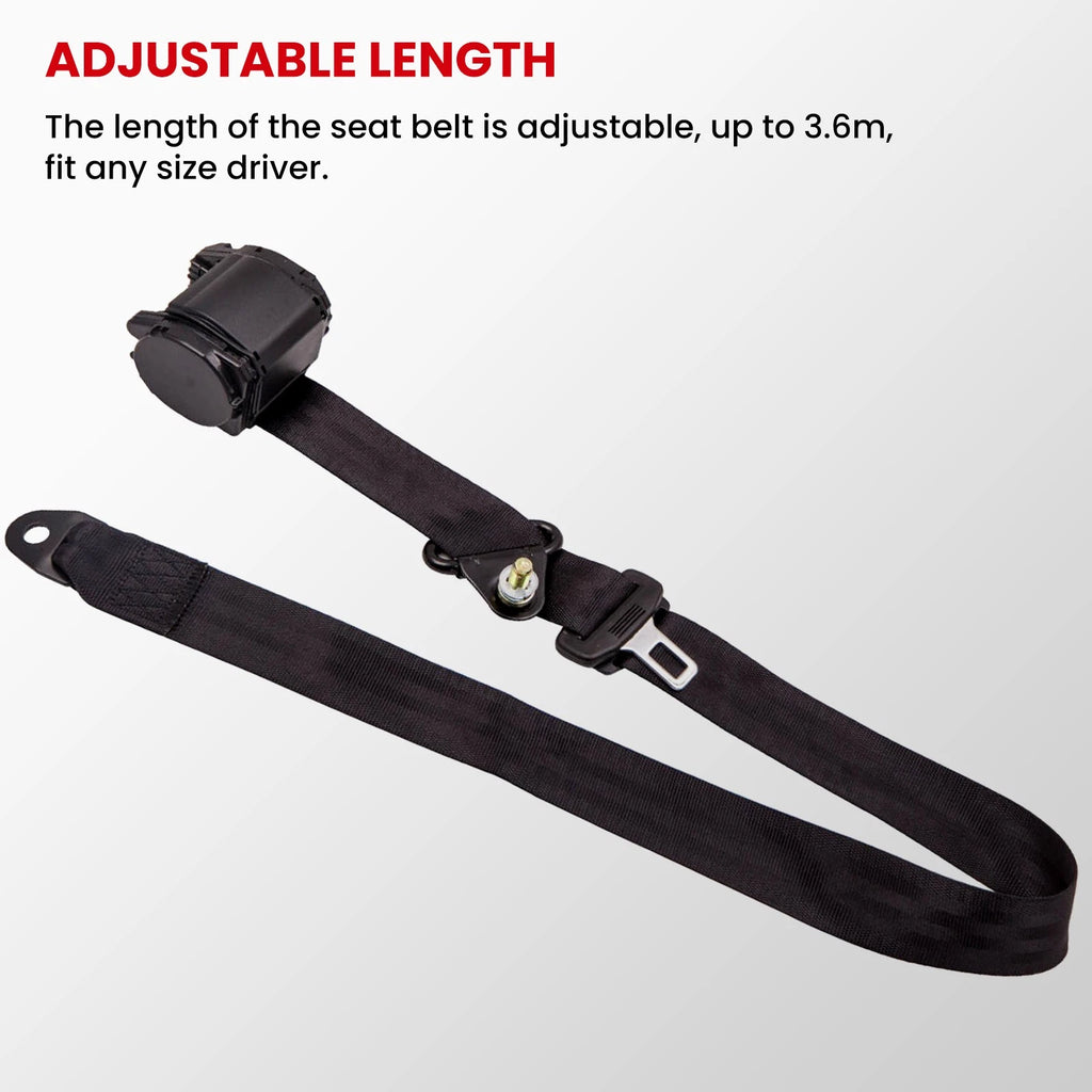 3 Point Adjustable Safety Seat Belt for Jeep CJ YJ Wrangler (1982–1995)