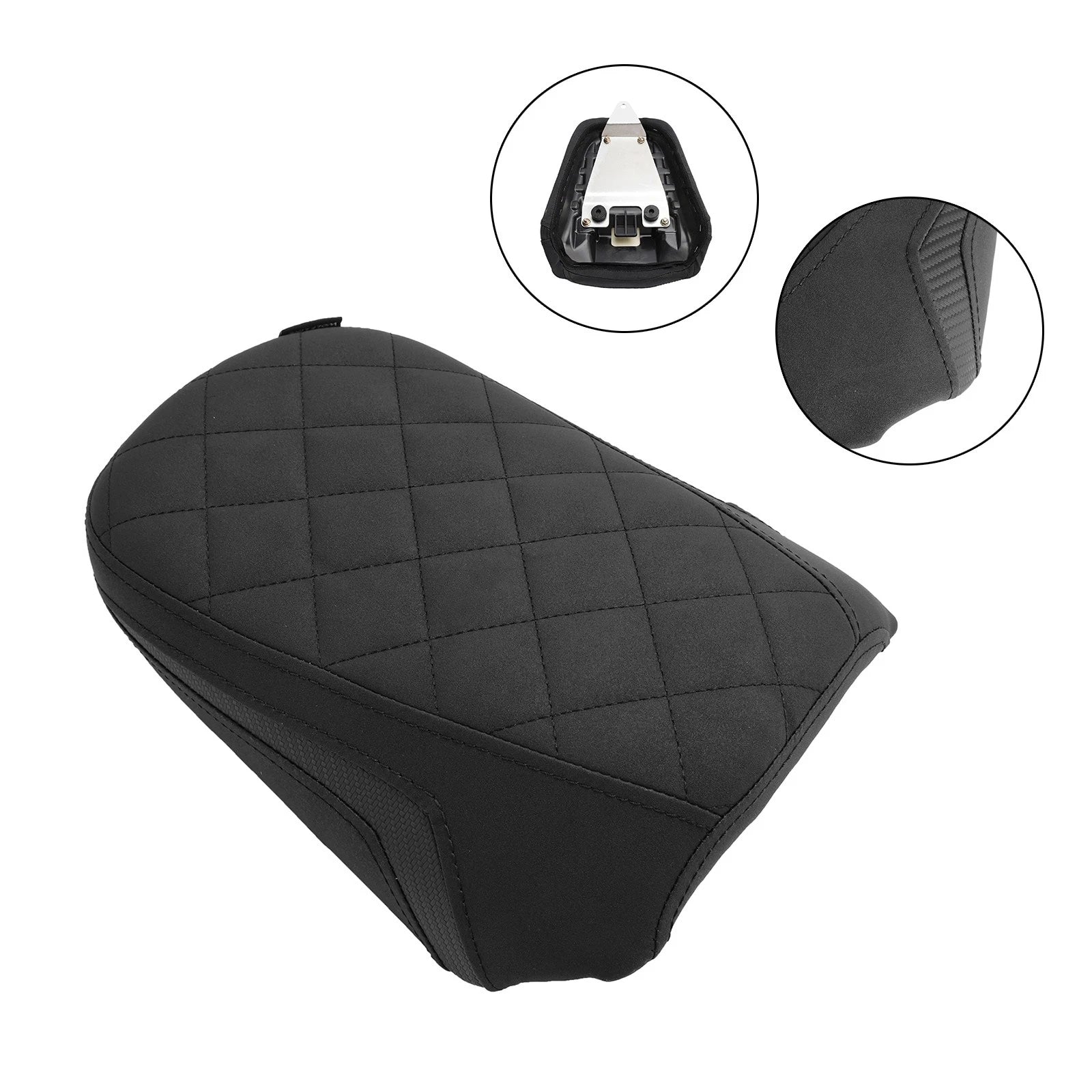 Rear Seat Passenger Cushion for Kawasaki Vulcan S VN650 (2015–2023) Black