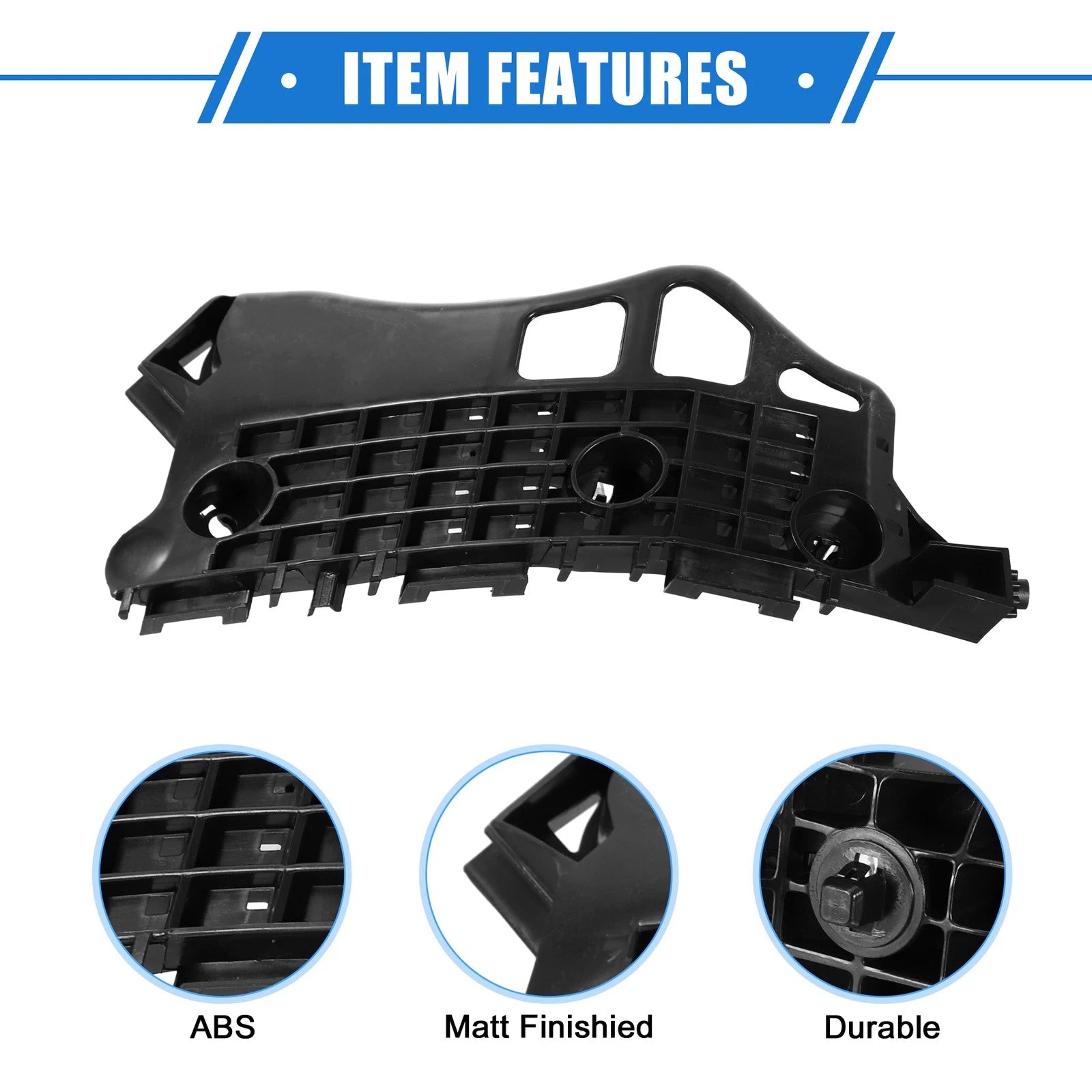 Front Right Side Bumper Mounting Bracket for Toyota C-HR (2018–2022) Black