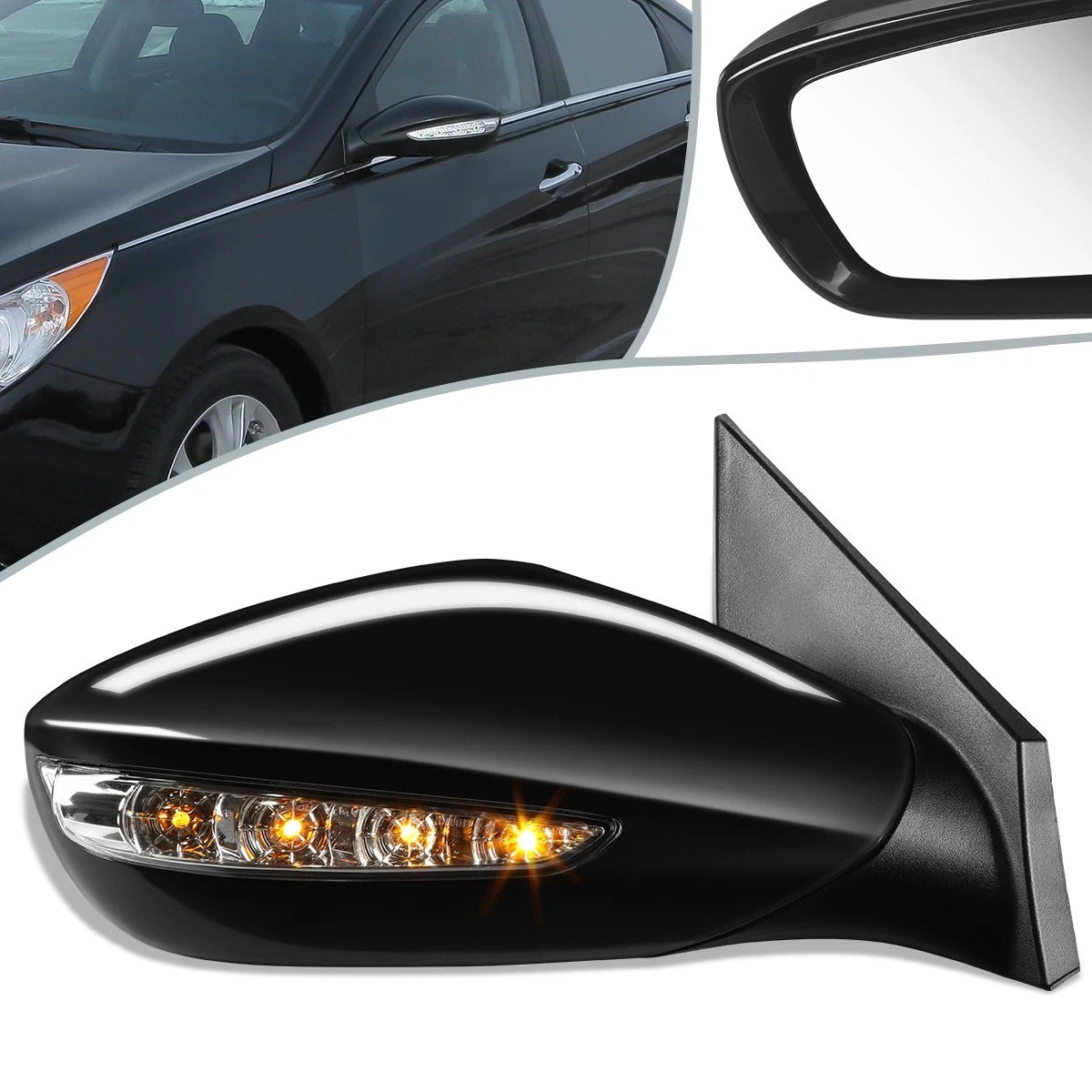 Power Heated Signal Side View Mirror for Hyundai Sonata (2011–2014) HY1321168