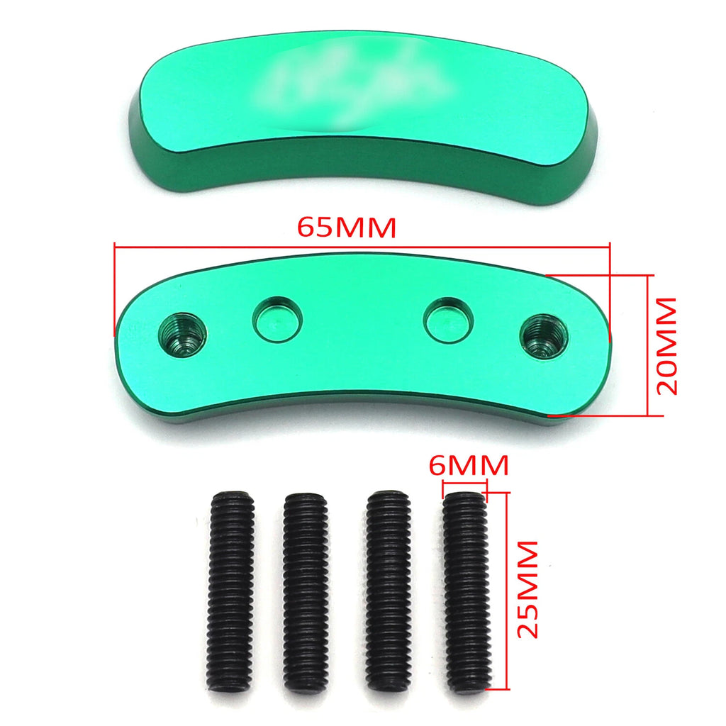 Green Mirror Block Off Base Plates for Kawasaki Ninja ZX-10R (2011–2015)