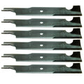 6 Rotary 3329 Blades for Bobcat 74" Cut (Repl 112111-04, 42139B)