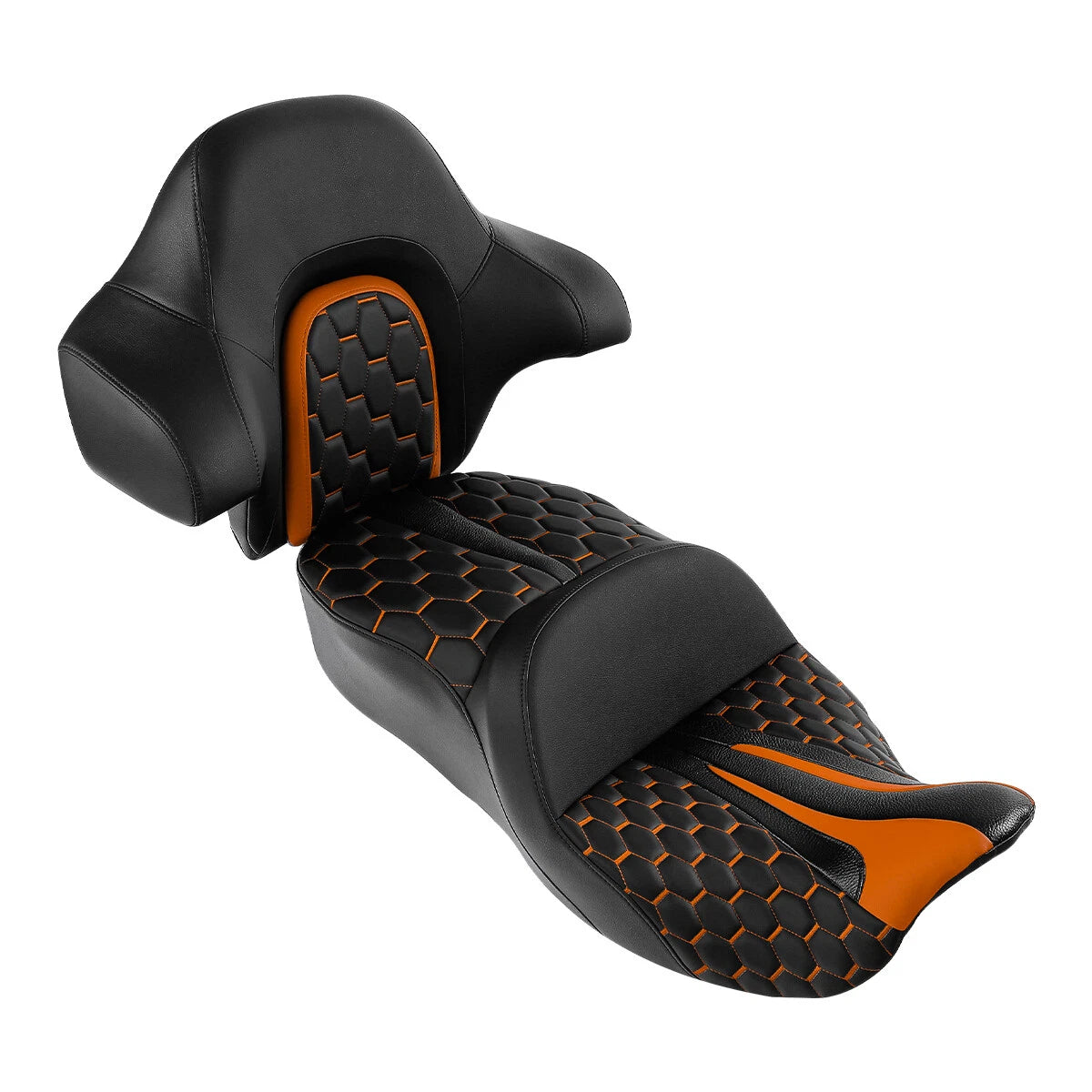 Driver Passenger Seat Backrest Pad for Harley Road Street Glide (2014–2023)