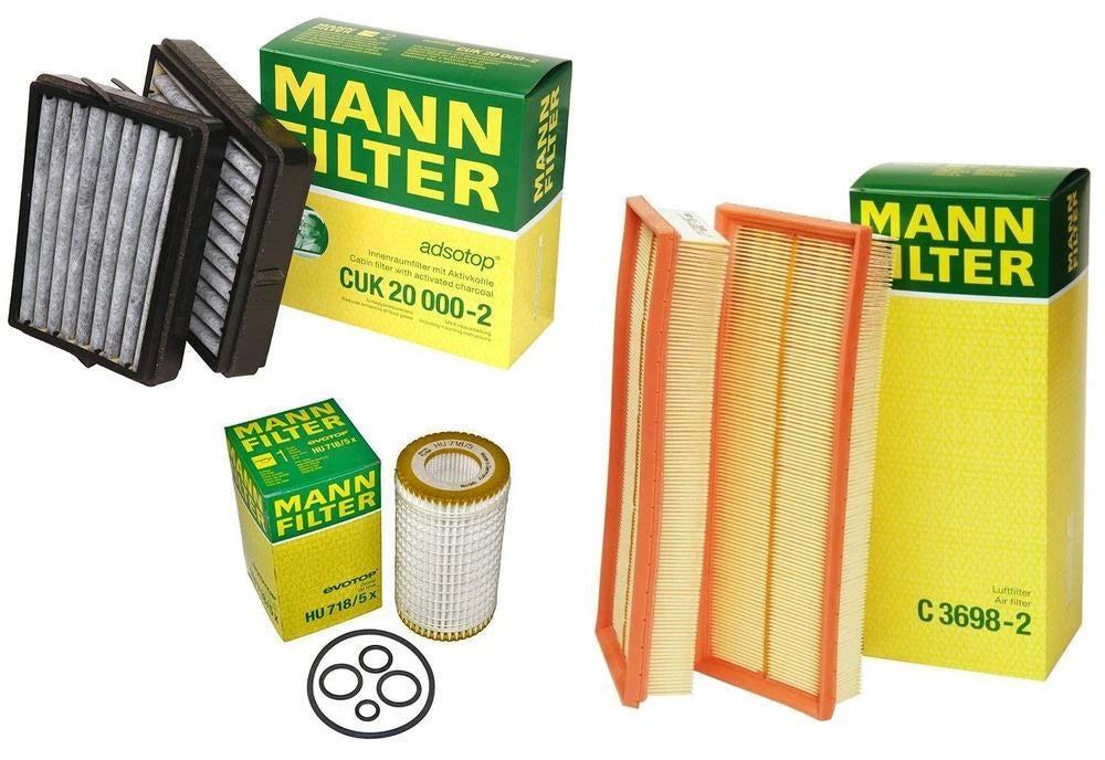 Mann Oil Air Carbon Cabin Filter Service Kit for Mercedes W204 A209 (2007–2015)