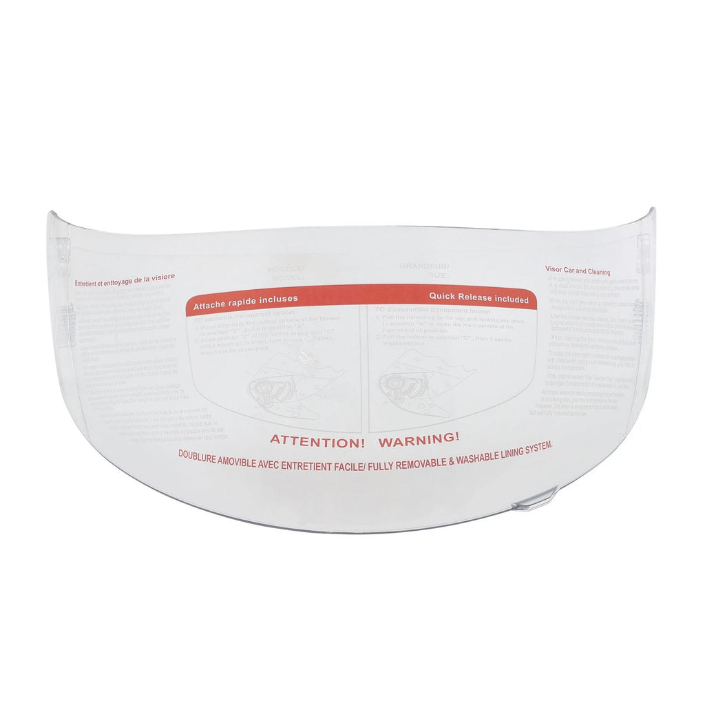 Clear Flip Up Full Face Helmet Visor Shield Replacement for Motorcycle