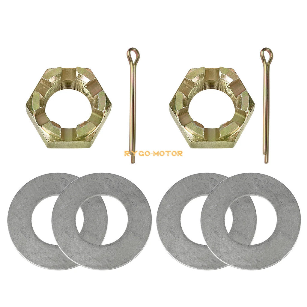 2X Rear Axle Castle Nut w/ Pin for Polaris Trail Blazer 250 (1990–2006) / 330 (2008–2013)