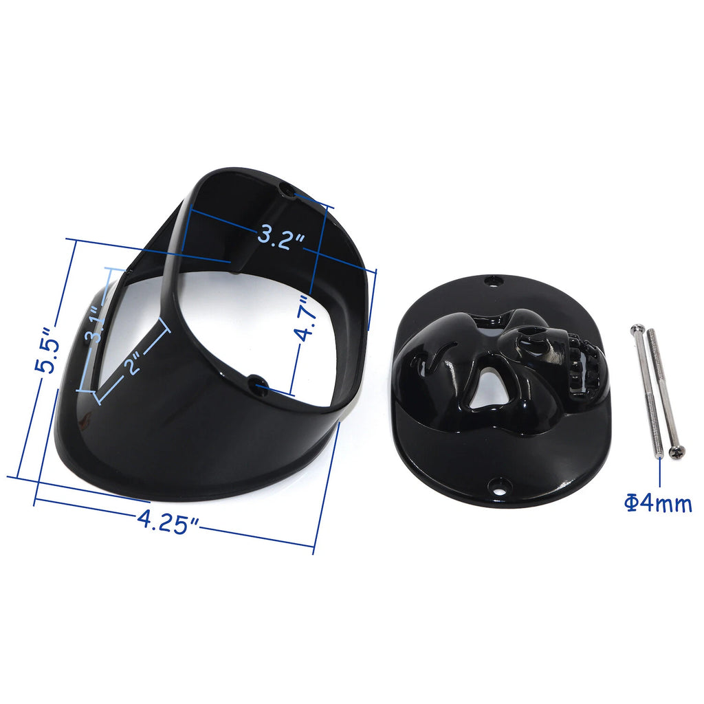 Tail Lamp Collar Skull Cover for Harley Touring XL Dyna FLSTF FLHRC (2000–2023)