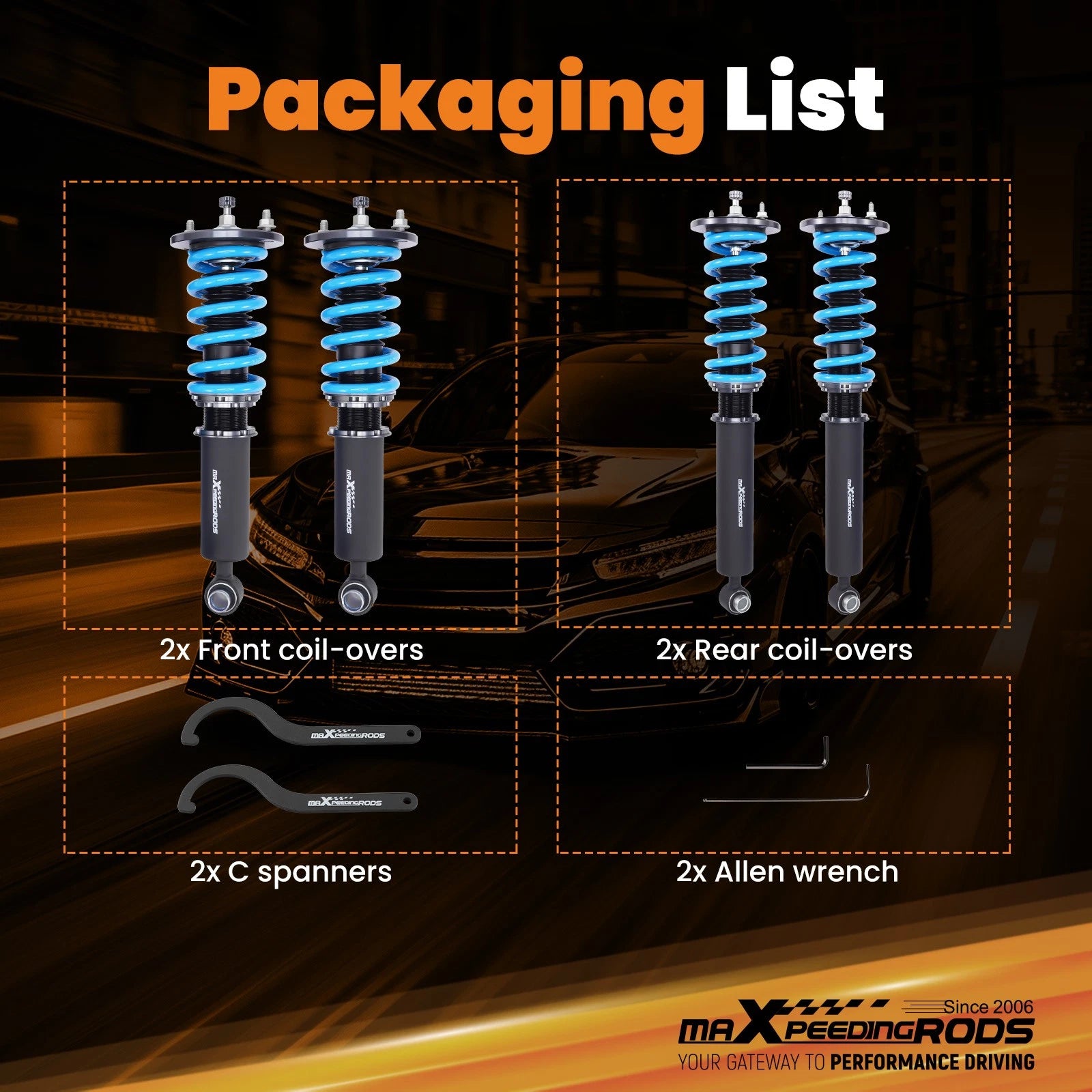 Coilover Lowering Kit for Nissan Skyline GTST R33 (1995-1998)