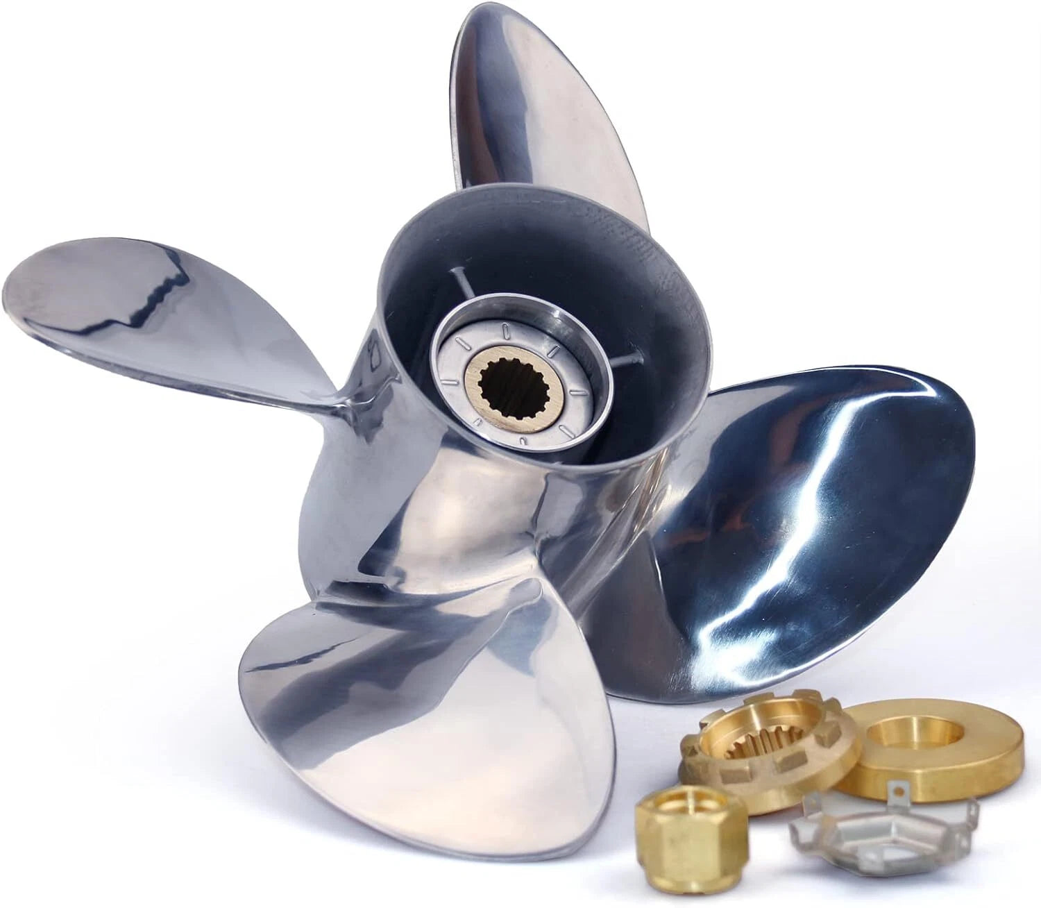 Stainless Steel Propeller for Mercury 40-140HP (15 Tooth, 4 Blades)