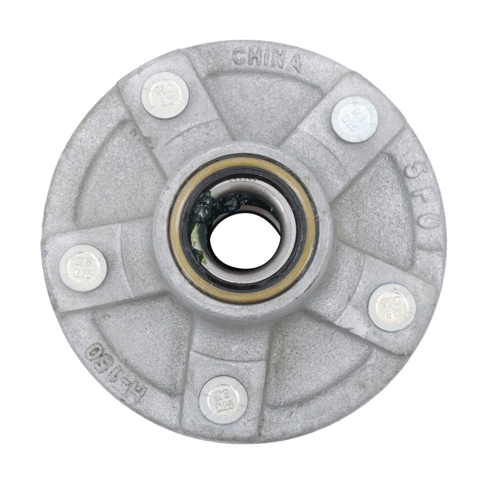 2X Galvanized Trailer Hub with 2000lb Spindle for Trailer